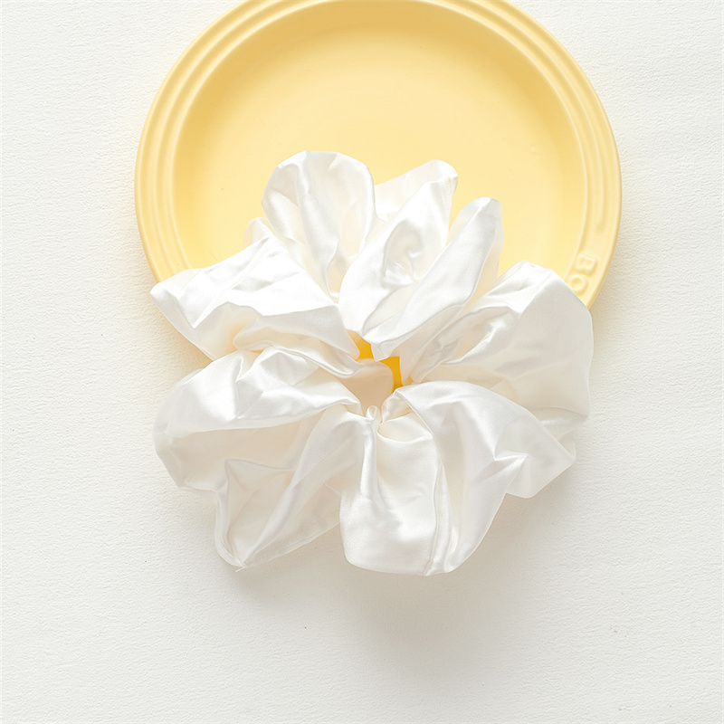 Satin silk smooth large intestine hair band female pill head durable leather band hair rope high elasticity tie pony tail head rope hair accessories