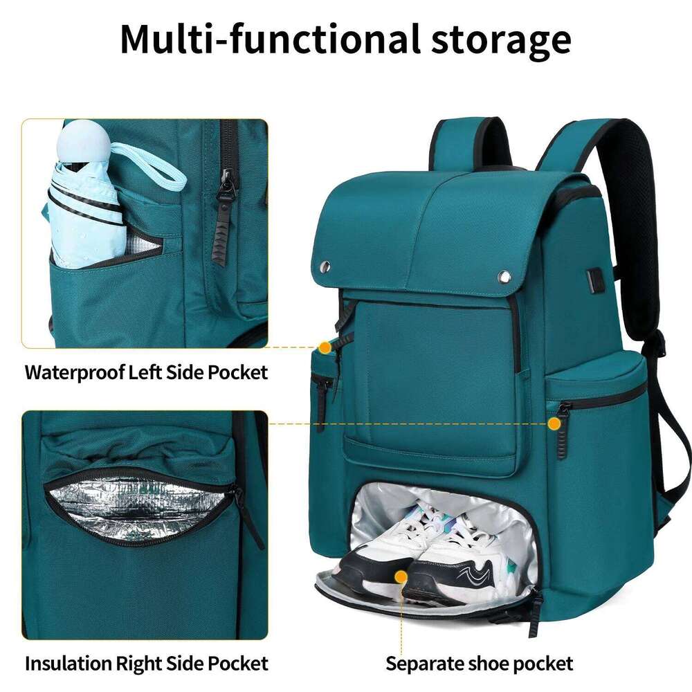 Men's Hiking Laptop Backpack, Business Casual Mountaineering Fiess Backpack (With USB Charging Port