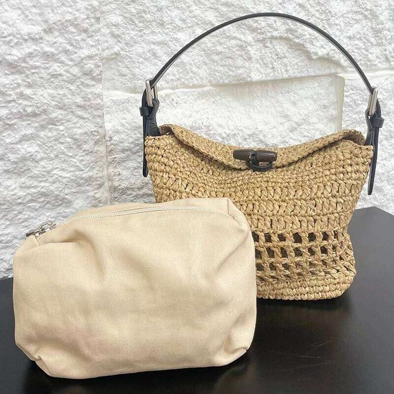 Women's Bags Designer Bohemian Beach Straw Woven Bags For Women Designer Handbags Purses New In Hollow With Inner Pocket Underarm Shoulder