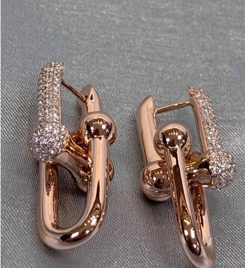 Earrings designer for women Heart-shaped earrings Stud Earrings Diamond Woman mini Silver Plated Earring Jewelry Wholesale