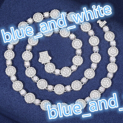 Unisex 925 Silver Iced Chain Necklace 2024 New Hip Hop Moissanite S925 Punk Party Jewelry Mens Tennis Chain for Sports Parties