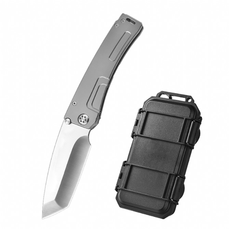 Top Quality MKT-M Folding Knife D2 Stone Wash/Titanium Coating Blade Stainless Steel Handle Outdoor Survival EDC Pocket Knives