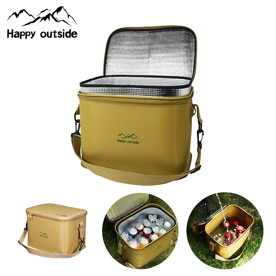 18-20L Camping Cooler Box, Eco-Friendly Insulated Food Storage Bag, Collapsible Cooler Odor, Office Cooler Bag, For Family Outing Road Trip Travel (Ur