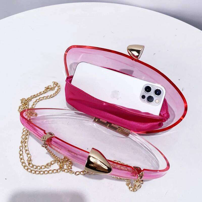 Women's Bags Designer Clear Clutch Evening Bags For Women Designer Handbag And Purse New In Transparent Acrylic With Inner Pocket Shoulder