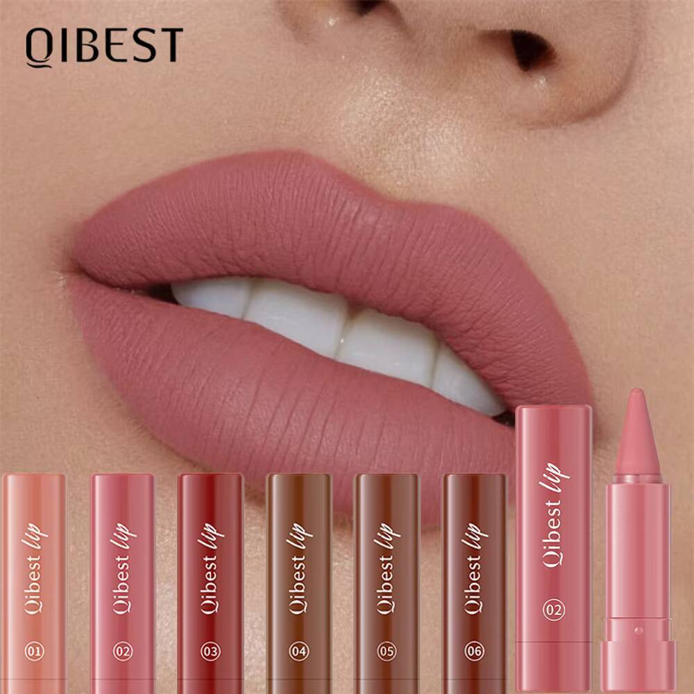 Matte Sexy Red Lipstick Velvet Gradient Twist-Up Lip Liner Waterproof Easy Color Contouring Tint Lipliner Crayon Lipgloss Makeup happy