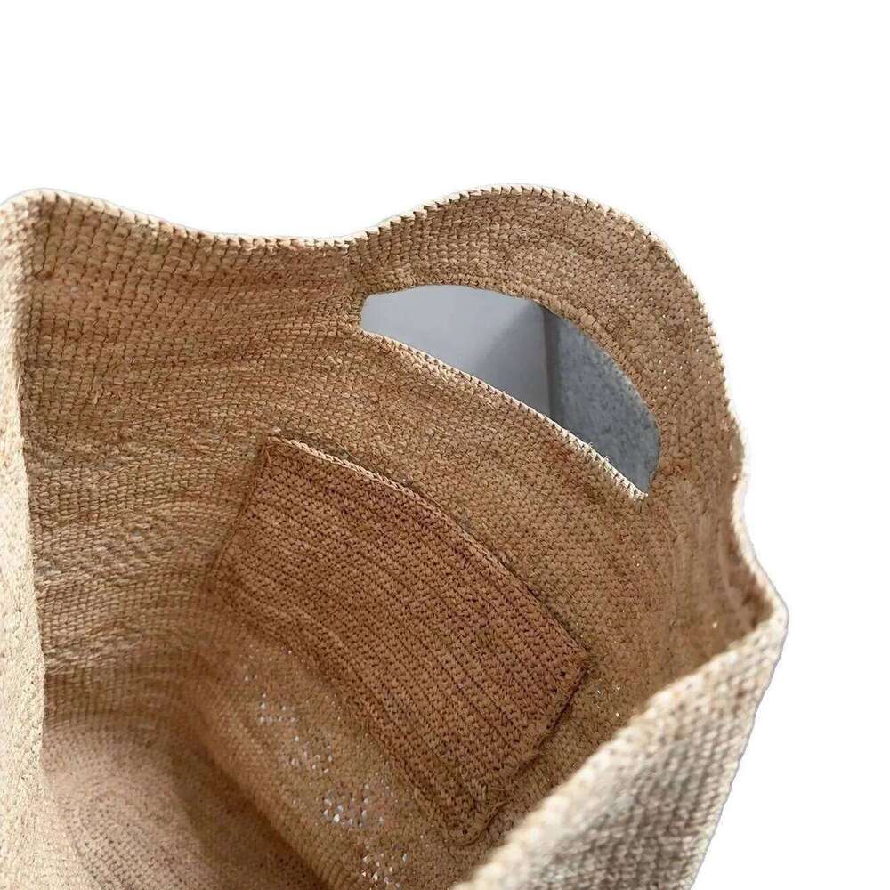 Hand-Woven Lafite Armpit Summer Woven Tote Handbag Large Capacity Women's Shoulder Paper Rope Weaving Ladies Beach Bag