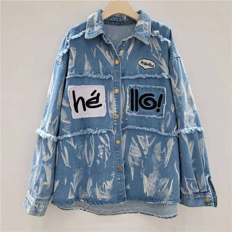WTHT Vintage 2025 Summer Women Print Burr Edge Design Lapel Wash Shirt Trendy Long Sleeves Single-breasted Blouse Female 1LS1562