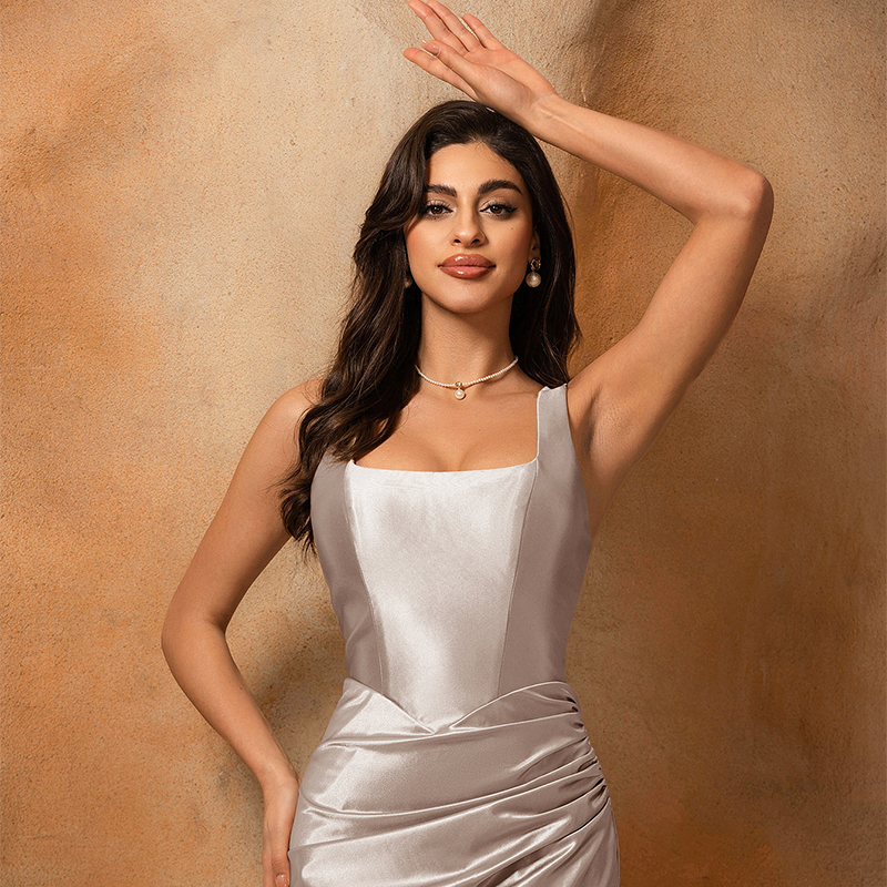 Dress, fashionable dress, slim and long style, slit style, comfortable and high-quality for summer, attending banquet and wedding dress1