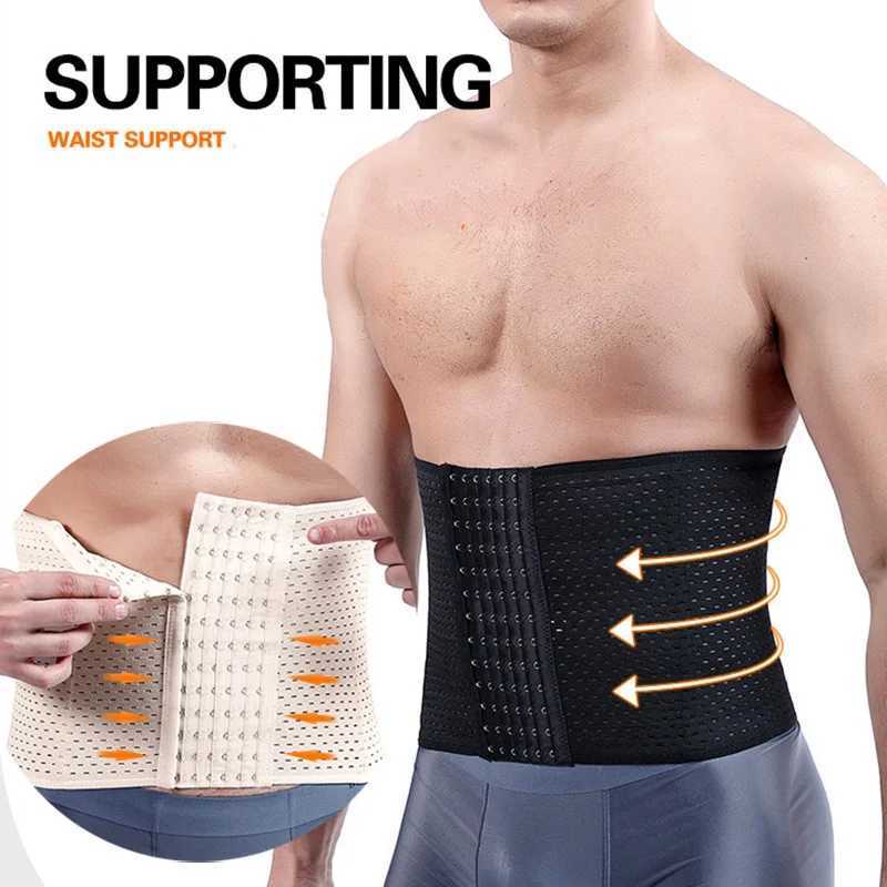 Men Slimming Body Shaper Waist Trainer Trimmer Belt Corset For Abdomen Belly Shapers Tummy Control Fitness Compression Shapewear W250616