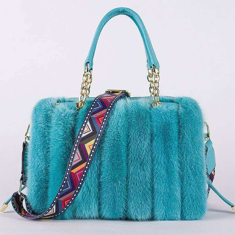 Mink Fur Capacity Simple Stylish Ladies Handbag Luxurious Design For Women s Bags High End Bag Sac De Luxefemme