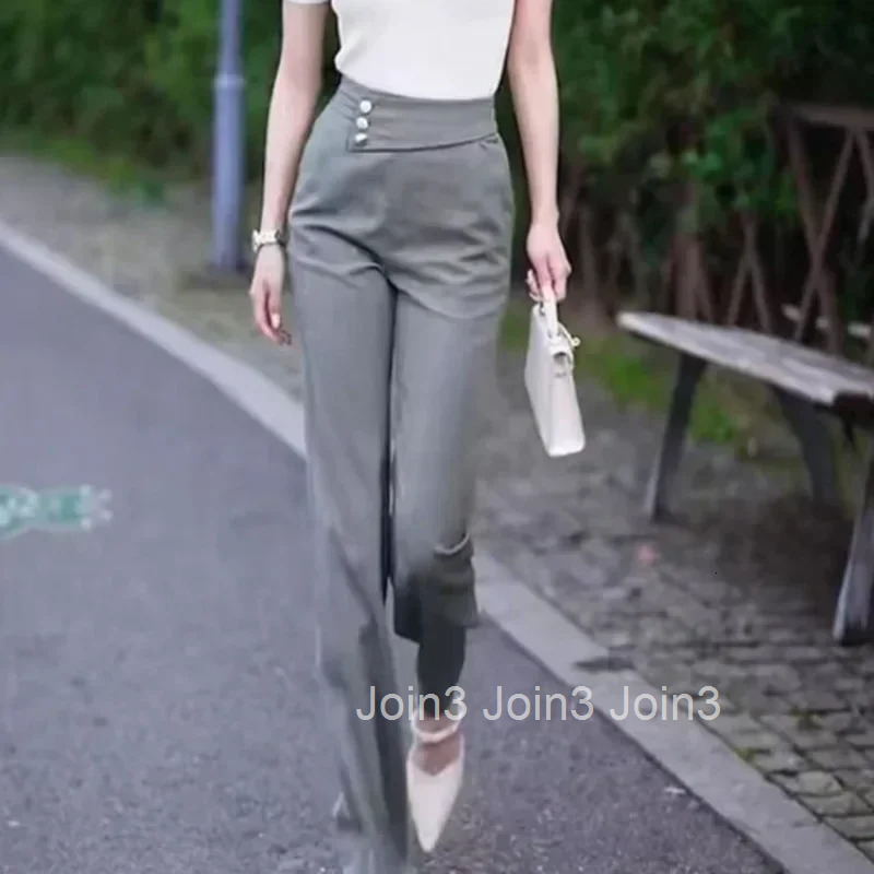 Solid Pants for Women Korean Fashion Slacks Long Trends 2025 Woman Trousers All Medium High Quality Clothing One Size Original G
