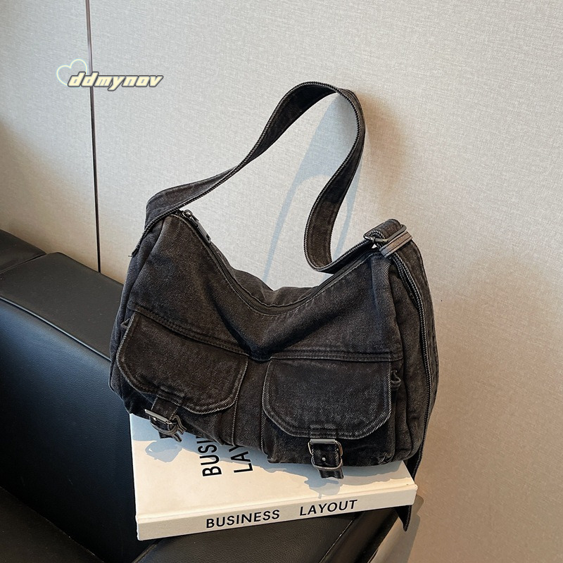 Casual Large Capacity Denim for Women 2025 Summer New Versatile Commuter Shoulder Crossbody Bag ddmynov ddmynov