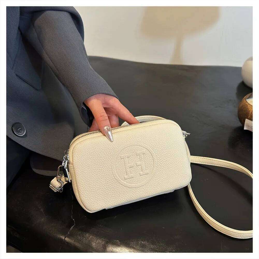 Retro Solid Color Women's Handbag Soft Cow Leather Messenger Phone Durable Single Shoulder Bag