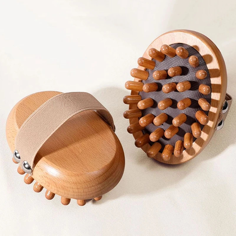 Body Anti Cellulite Brush Soothing Wooden Essential Oil Spa Air Cushion Massage Hair Comb Scalp Massager 250605