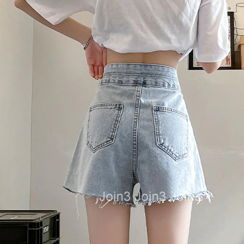 Loose Baggy Wide Womens Denim Shorts Ripped Female Short Jeans Pants Elasticty Hot Harajuku Fashion Offer Original Hot Casual
