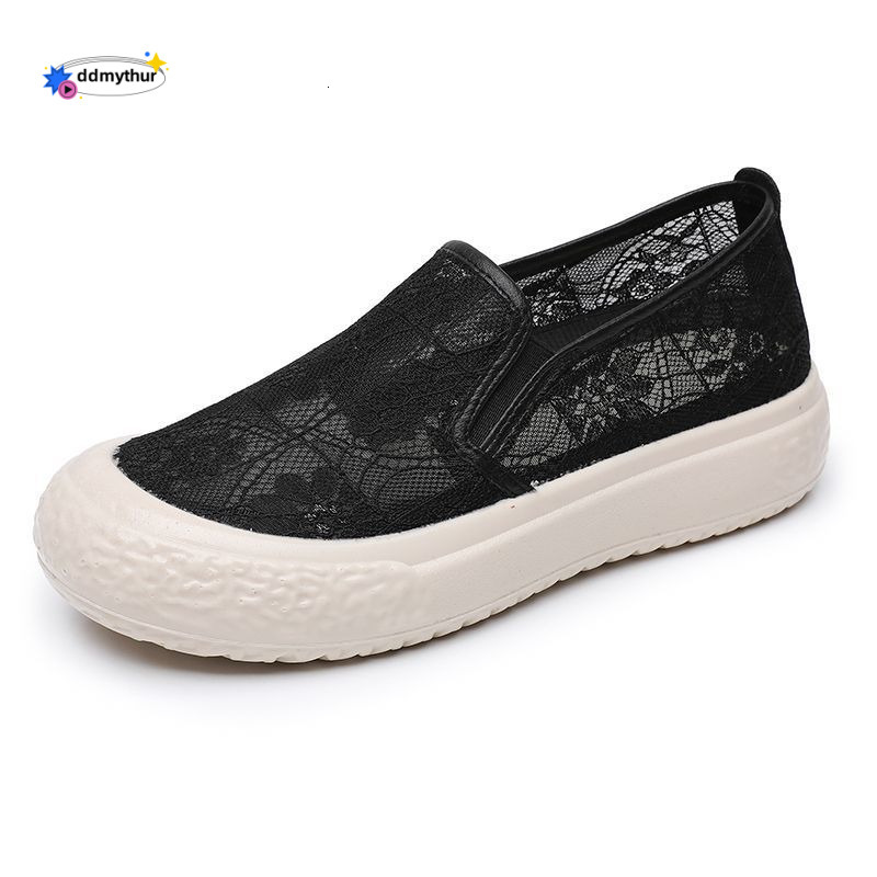 Women's 2025 Summer New Lace Mesh Lightweight Breathable Soft Sole Comfortable Versatile Casual Fisherman Shoes ddmythur