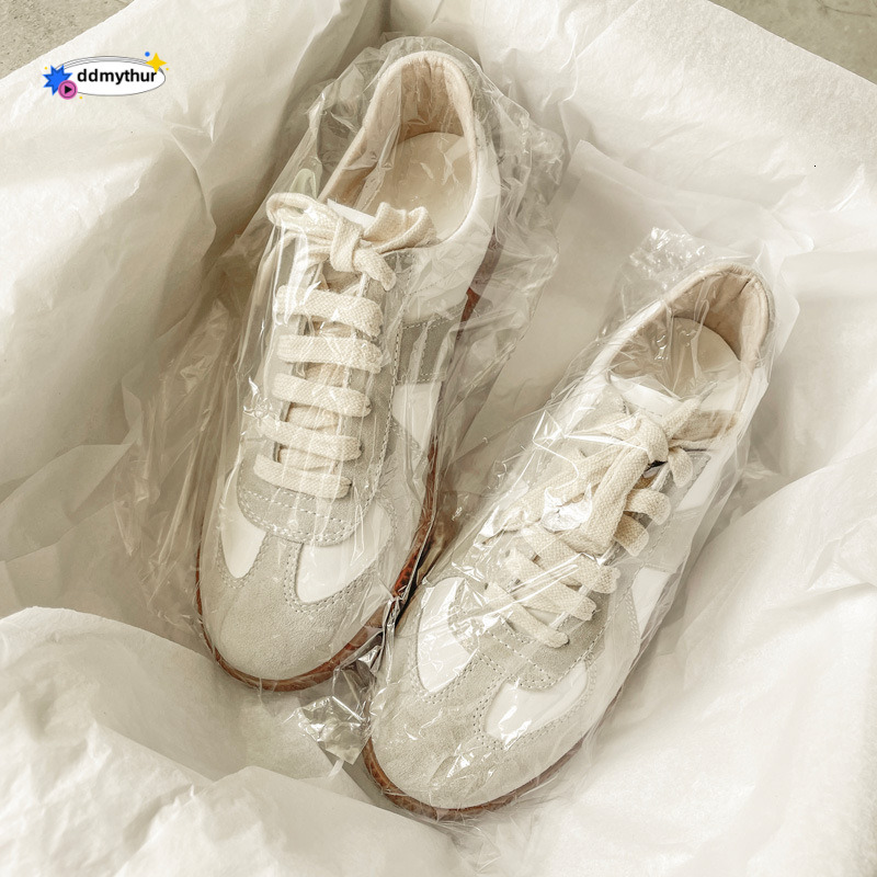 Genuine Leather German Training for Women 2025 New White Couple Sports Casual Travel Soft Sole Shoes ddmythur