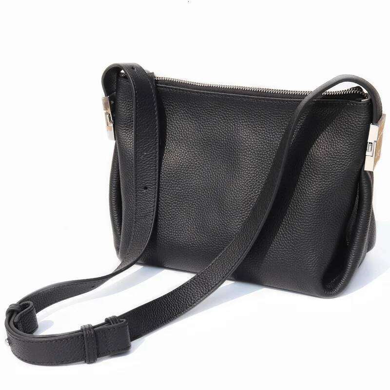 Women Genuine Leather Crossbody Fashion Solid Color Adjustable Strap Underarm Shoulder Bag Designer Handbag And Purses Trend