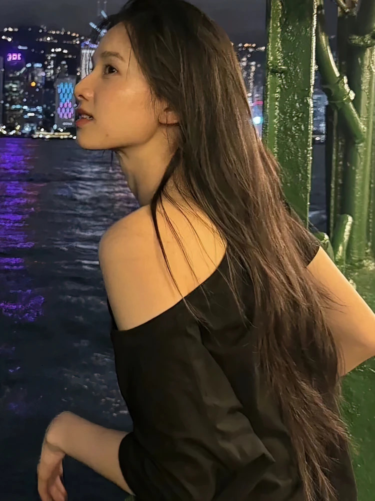 Cotton Off shoulder Summer Oversize T shirt Women Solid color Short sleeve Tops Lady Casual Tees Korean style Youth Blouses 250614