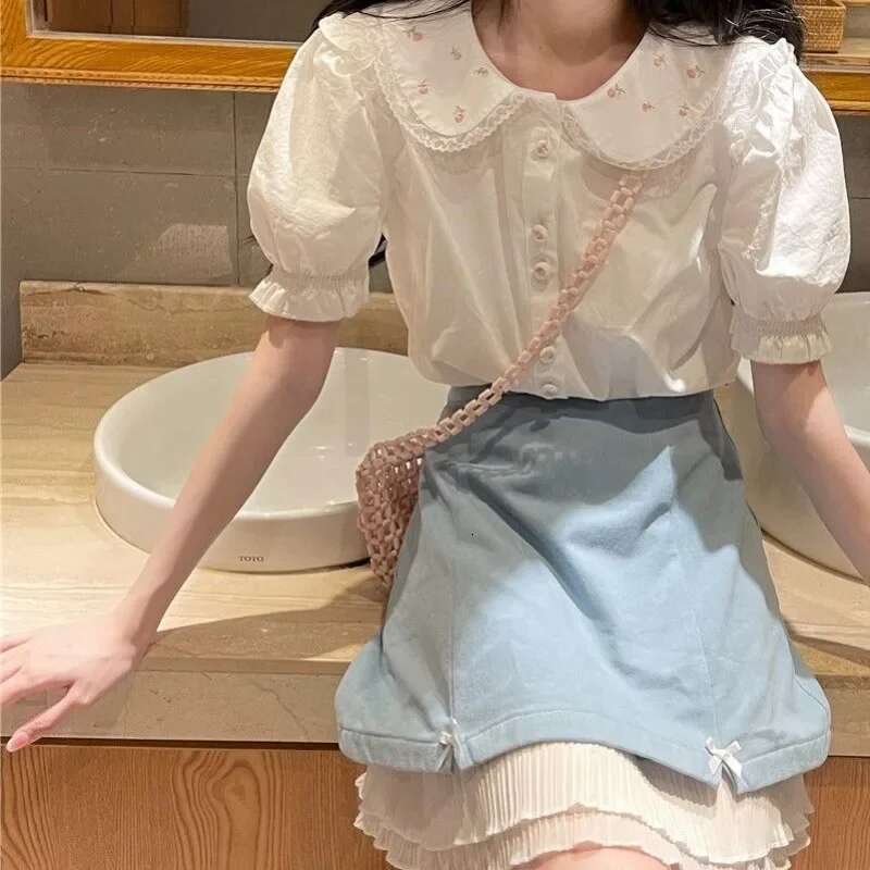 Female Skirts Midi Lace Womens Skirt Patchwork Trend Offer 2025 New In High Quality Korean Fashion Casual Stylish Cheap V On