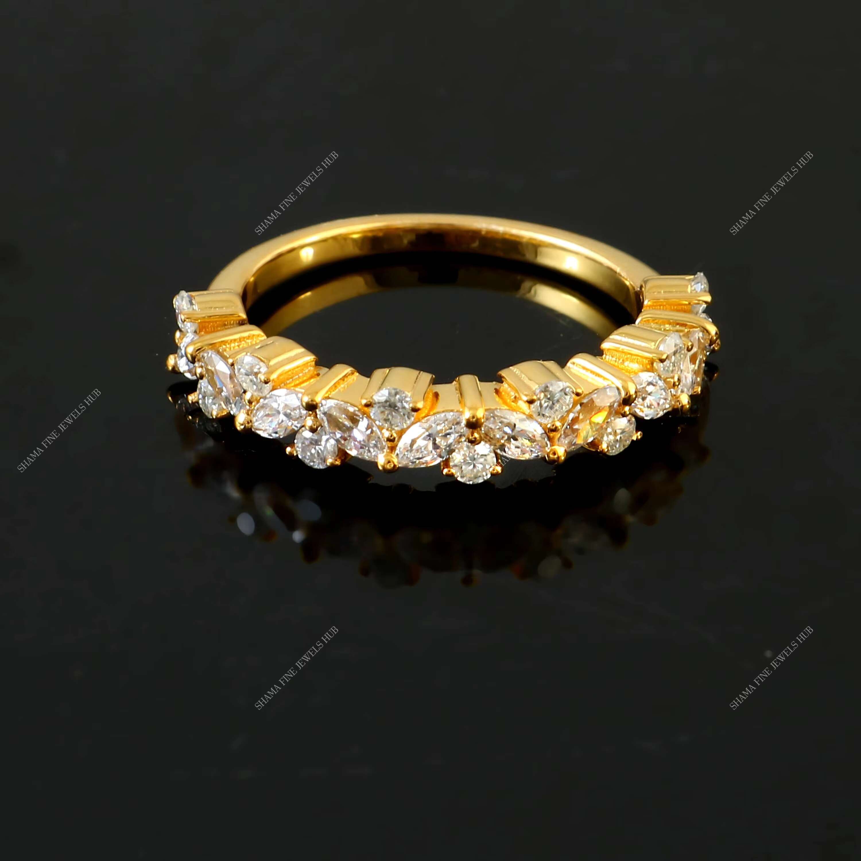 925 Sterling Silver Moissanite Engagement Anniversary Ring Bridal Promise Wedding Ring for Womens