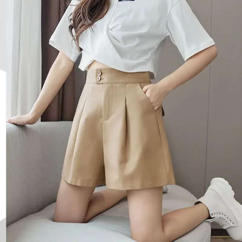 With Waist Pocket Shorts for Women Korean Style Short Pants Woman Cotton Aesthetic Elegant Designer Wholesale Comfy XL Classic