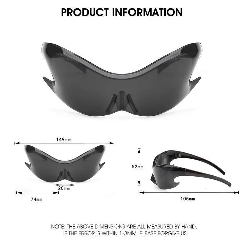Sunglasses Women Men Unique Goggle One Piece Sun Glasses For Male Cycling Hip Hop Shades UV400