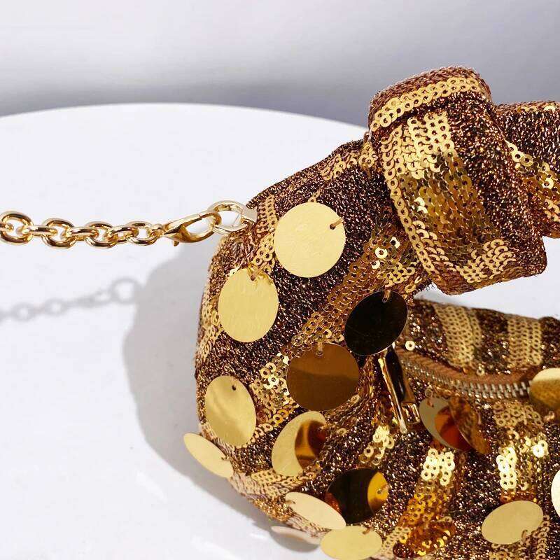 Women's Bags Designer Mini Puffer Evening Bags For Women Designer Handbags Purses New In PVC Mosaic Shiny Disc Chain Strap Wrist Shoulder