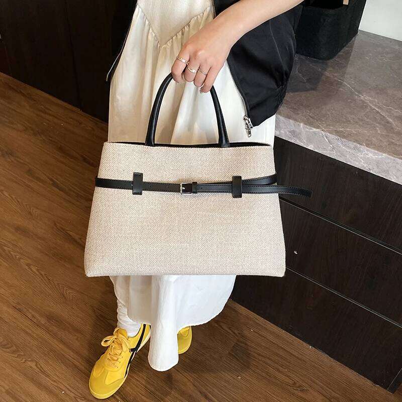 Women's Bags Designer Quality Big Top-Handle Bags For Women Latest Designer Handbag Fabric Large Capacity Shoulder Shopper Tote Bag Female