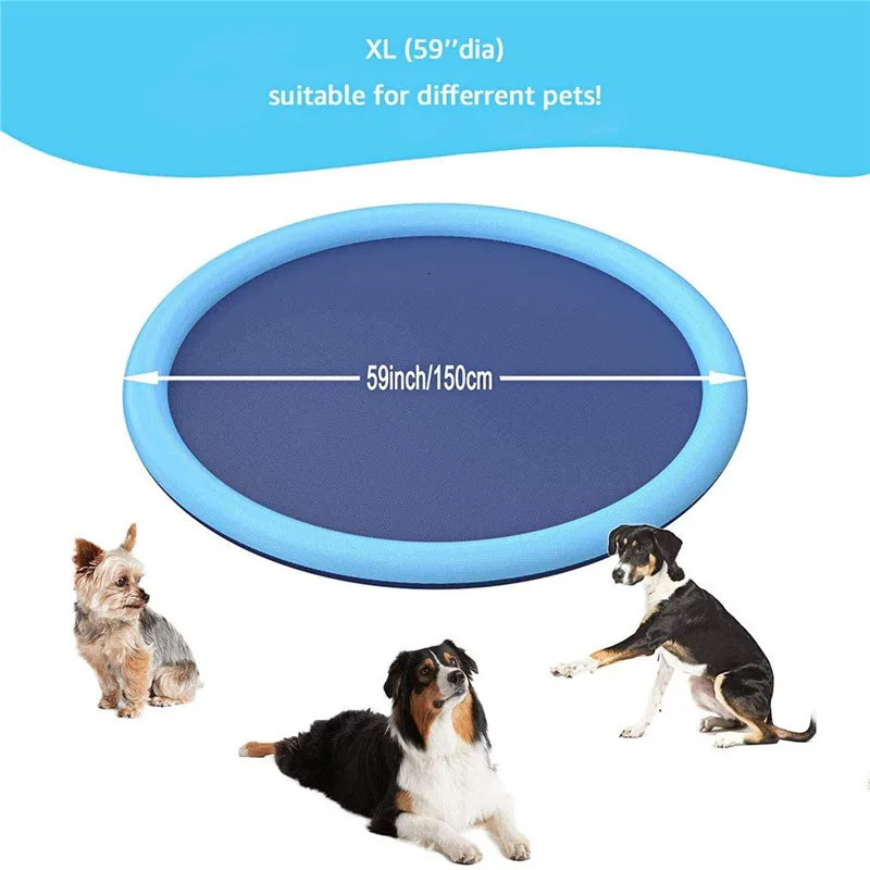 Refreshing Dog Sprinkler Pad Summer Play Cooling Mat Swimming Pool Outdoor Interactive Fountain Splash Sprinkler Pad for Dog Toy 250614