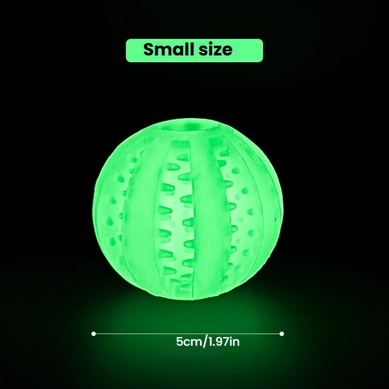 Dog Luminous Food Dispensing Chew Toy Ball - Interactive, Durable, Glow in the Dark
