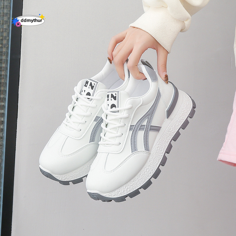 Agan Women's 2025 Spring and Autumn New Soft Comfortable Student Running Sports Thick Sole Height Increasing Casual Shoes for Women ddmythur