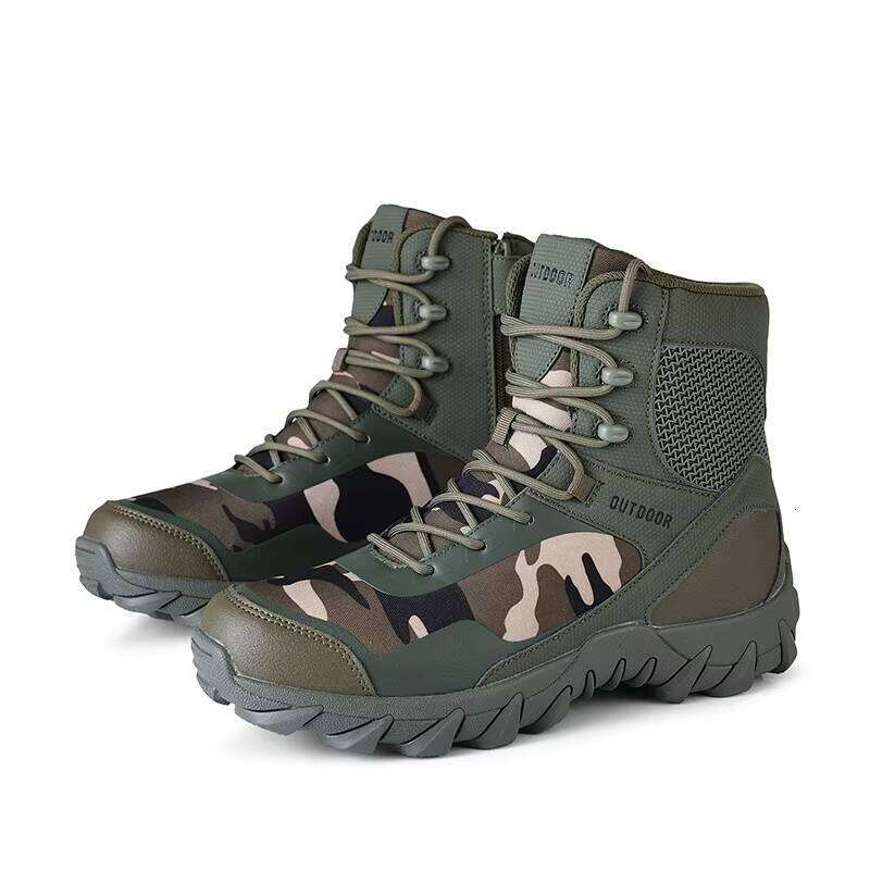 2024 New Men's Outdoor Shoes High Top Wear-resistant Tactical Training Hiking Boots