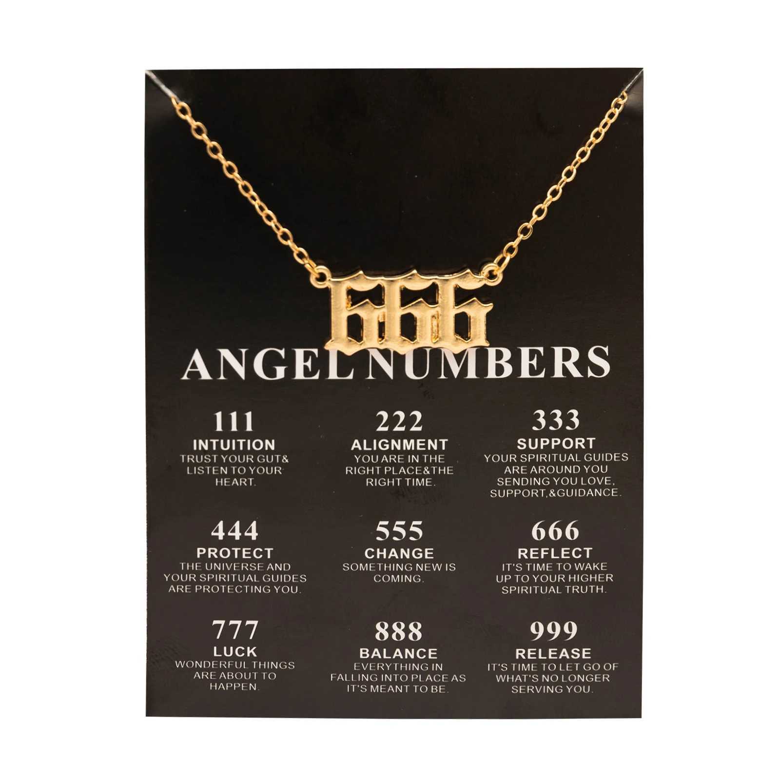 Fashion Jewelry 111 222 333 444 555 666 777 888 999 Angel Number Necklace W250616