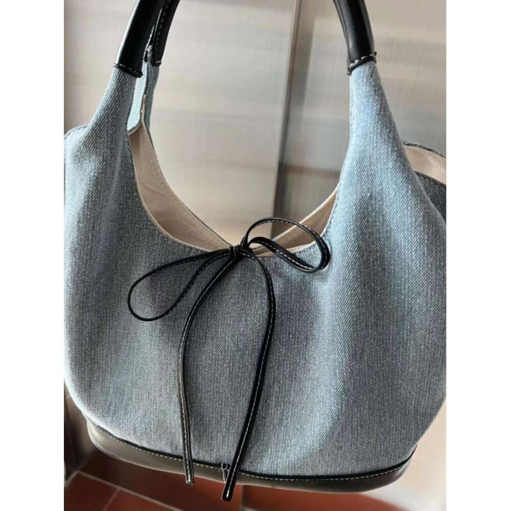 Fashion patchwork Denim Women bucket bags Cowboy Shoulder Bags Large capacity Designer ladies Handbags big Totes