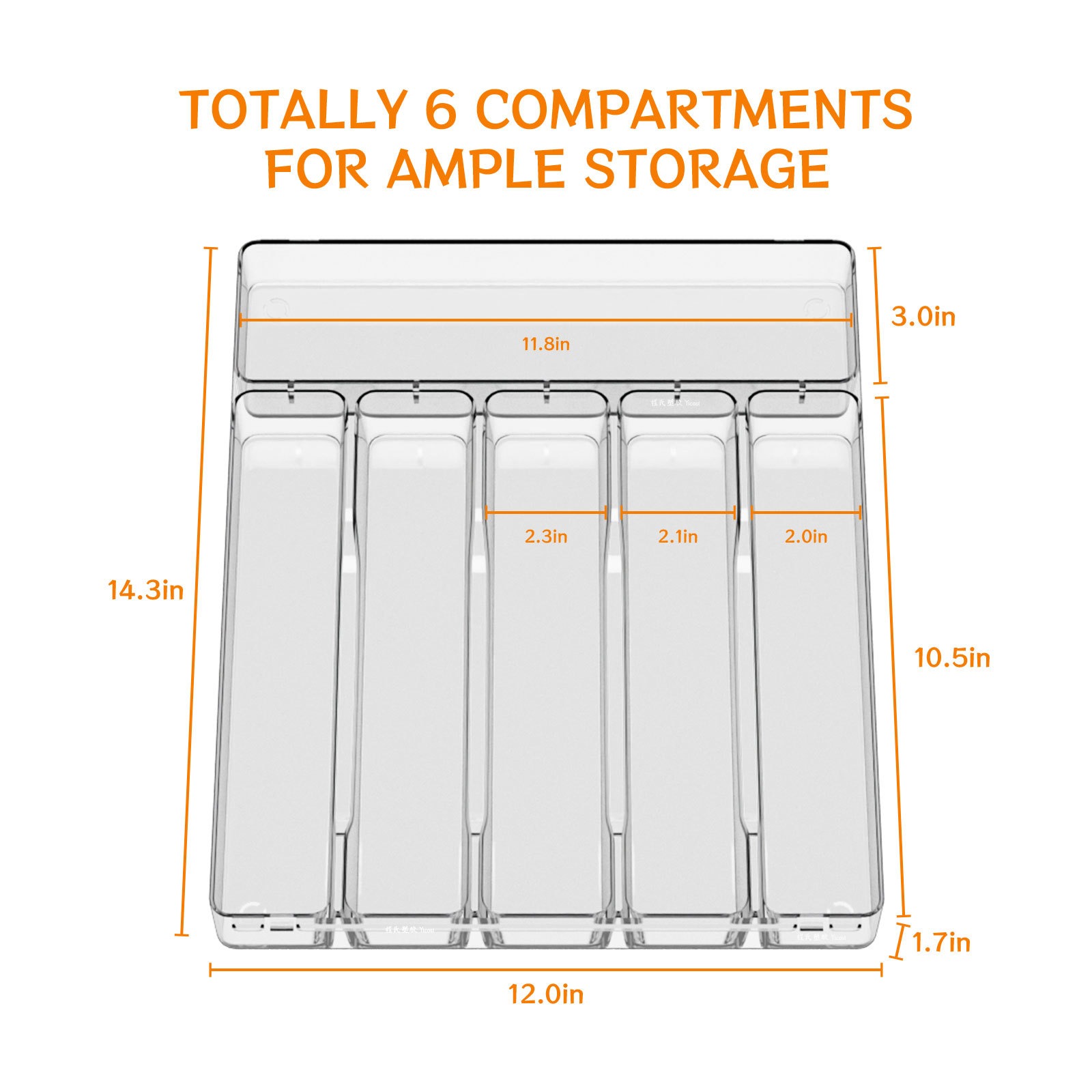 icedog Silverware Organizer for Kitchen Drawer Expandable Knives Spoons Cutlery Storage Solution Multipurpose Drawer Organizer (Fits Standard 12.6&quo
