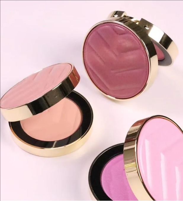 Luxury G Leather Blush Pressed Face Blusher Long maquillaje Lasting Moisturizing Makeup Setting Powder Fast Ship Free Shipping