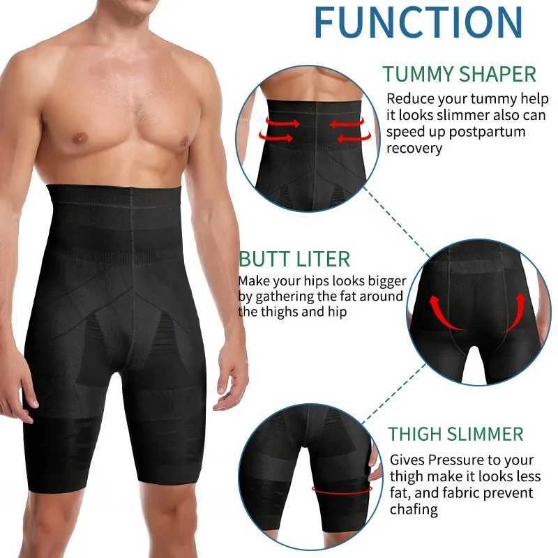 Men Shorts High Waist Slimming Shapewear Abdomen Belly Flat Body Shaper Leg Underwear Compression Briefs W250616