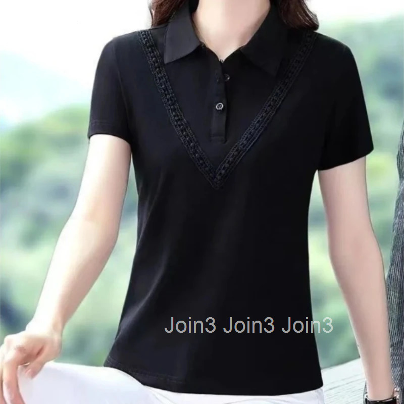 Button Womens Polo Shirts Summer Outfit Female Tee Luxury Fashion 2025 Aesthetic with Collar Youth Pulovers on Offer T-shirts