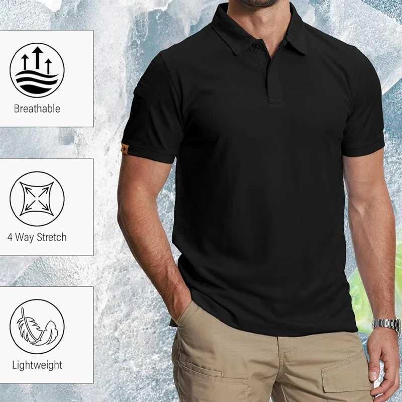 Summer Mens Short Sleeve Polo Shirt Sports Golf Tennis T Shirt Wicking Lightweight Shirt Breathable Streetwear Solid Button Tops W250616