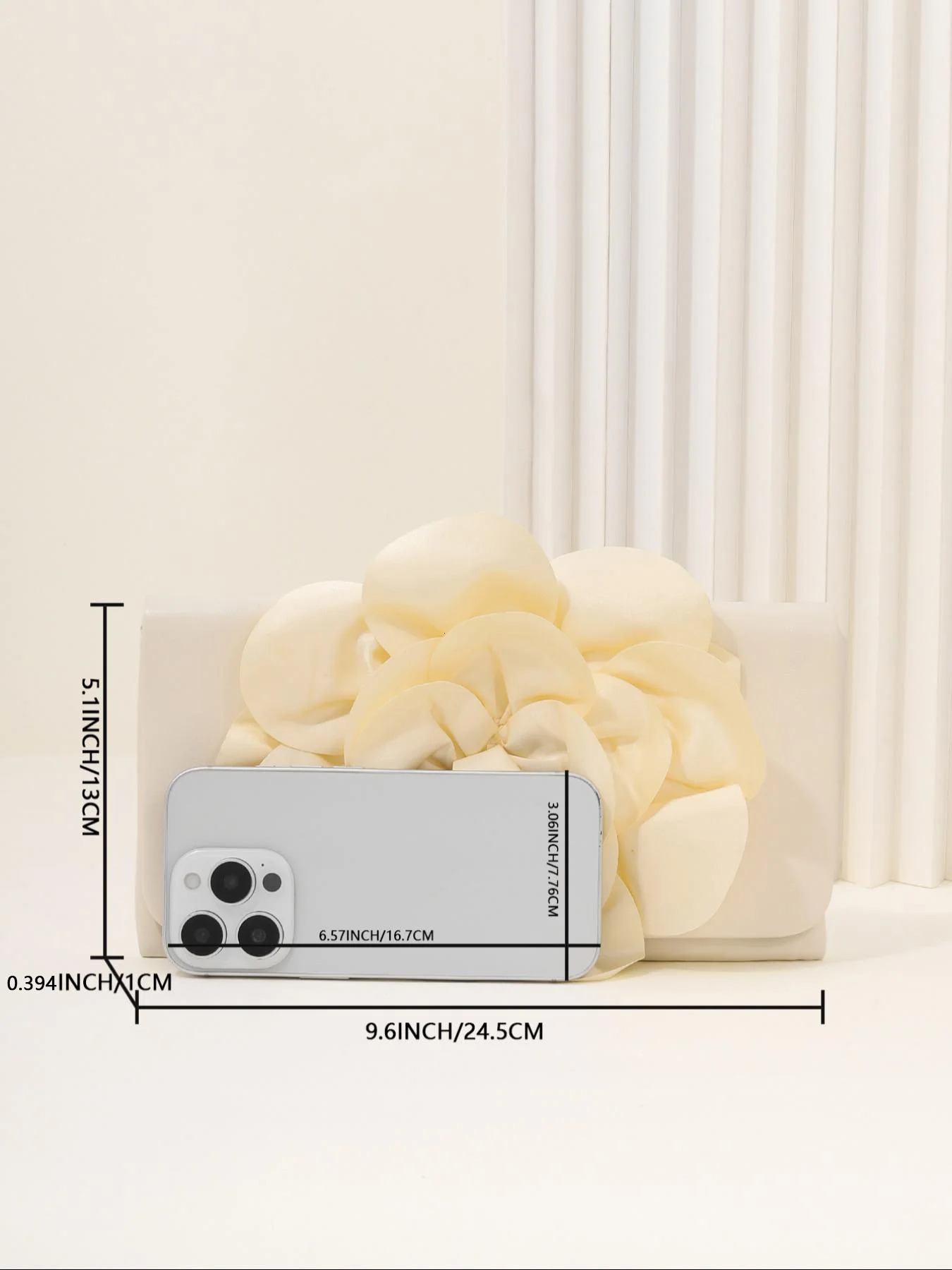 Ruched Evening Purse For WomenHandmade Flower Decor Clutch Bag Elegant Pleated Dinner Wedding Party Prom Banquet 250614