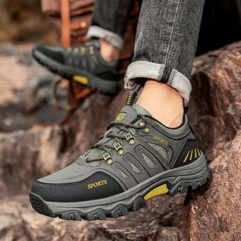Wholesale Breathable Sneakers Non-slip Wear-resistant Men's Hiking Shoes Outdoor Work Boots for Men
