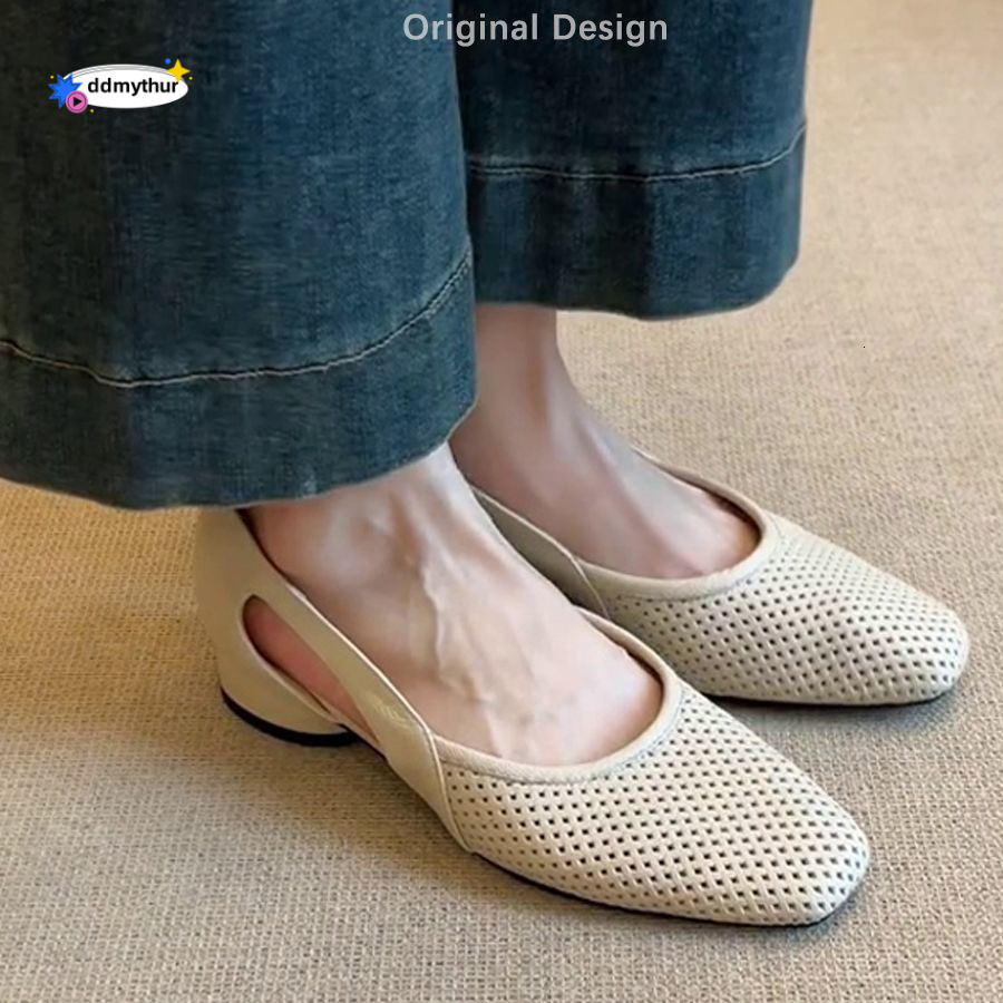 Fashion ~~ Ultra Soft French Style Women's Square Toe Hollow Breathable Mary Jane Shoes ddmythur