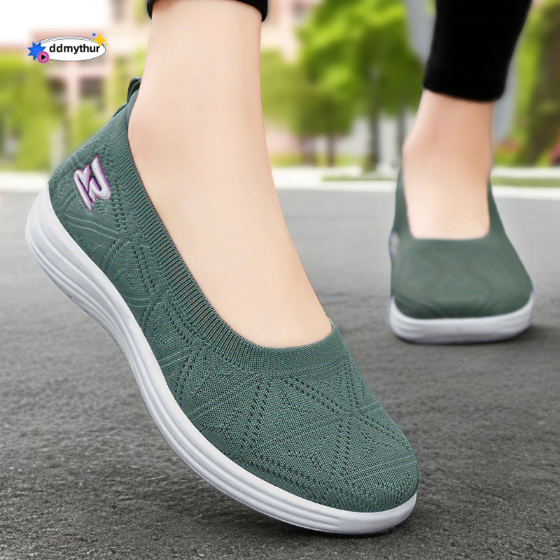 Versatile Casual Summer Slip-On Old Beijing Cloth Women's Shallow Breathable Mesh Shoes ddmythur