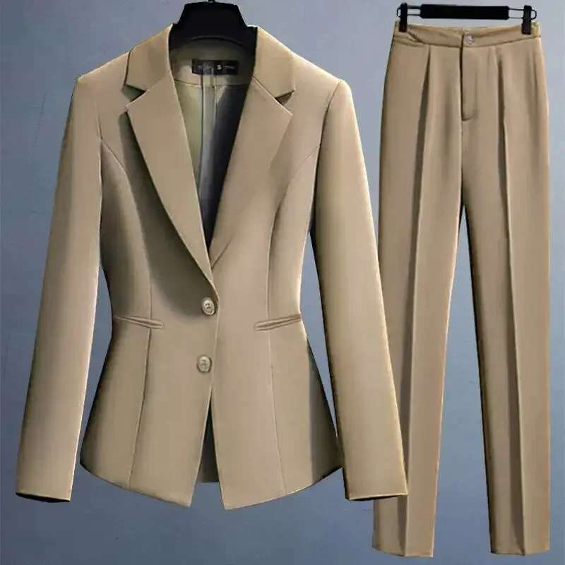 Two Pieces Sets Pants for Woman Shirt Outfits Blouse and Trousers Suits Office Womens 2 Pant Set Wear To Work Black Blazer Xxl
