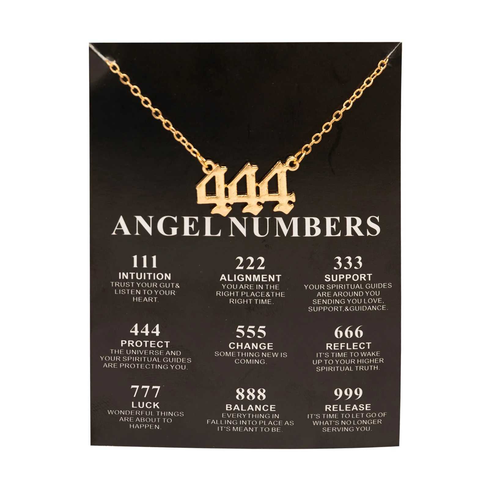 Fashion Jewelry 111 222 333 444 555 666 777 888 999 Angel Number Necklace W250616
