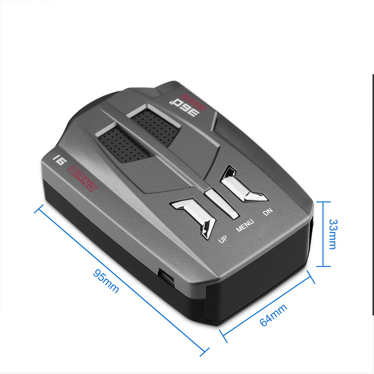V9 Car Radar Detector 360 Degree Voice Alert Warning 16 Band Auto LED Display English / Russian Version Radar-Detector Tool