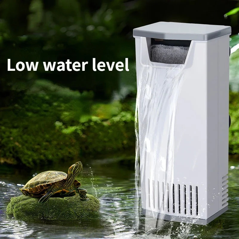 Energy-saving 3W Waterfall Filter Pump for Turtle/Fish Tanks with Low Water Level Oxygen Supply and 200L/h Flow Rate 220-240v 250613