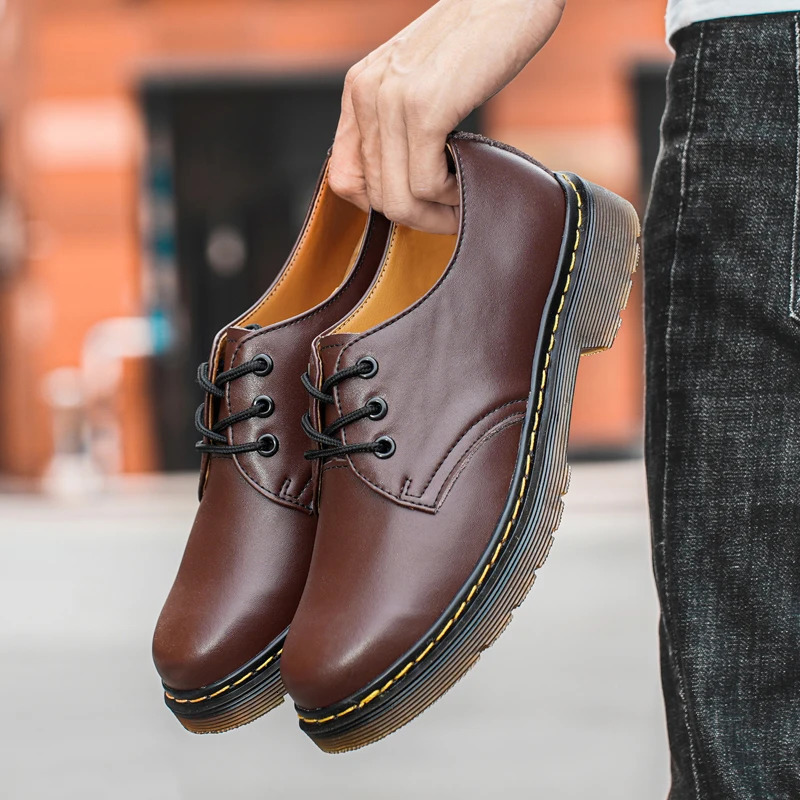 Casual Sneaker Leather Shoes Loafers Sports and Leisure Soft and Comfortable Fashion Round Toe Mens Casual Shoes Work Wear 250612 - view 3