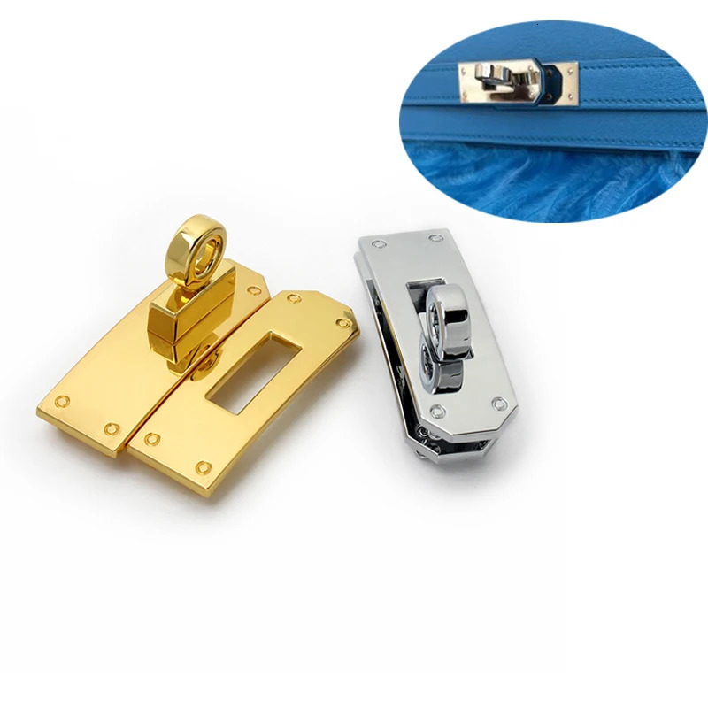 1SET zinc alloy womens luggage handbag twist buckle mens belt lock removable diy hardware metal lock 250616